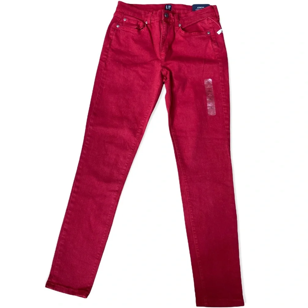 Gap red true skinny stretch jeans size 27